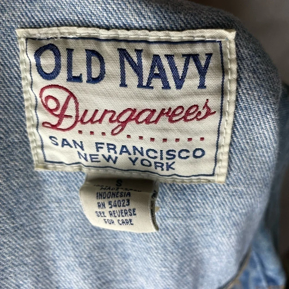 1990s Vintage Gap denim Absolut Vodka Promo Jacket small - Picture 7 of 7